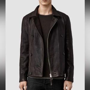 All Saints ‘Glenton Peacoat’ Men’s Brown LeatherJacket